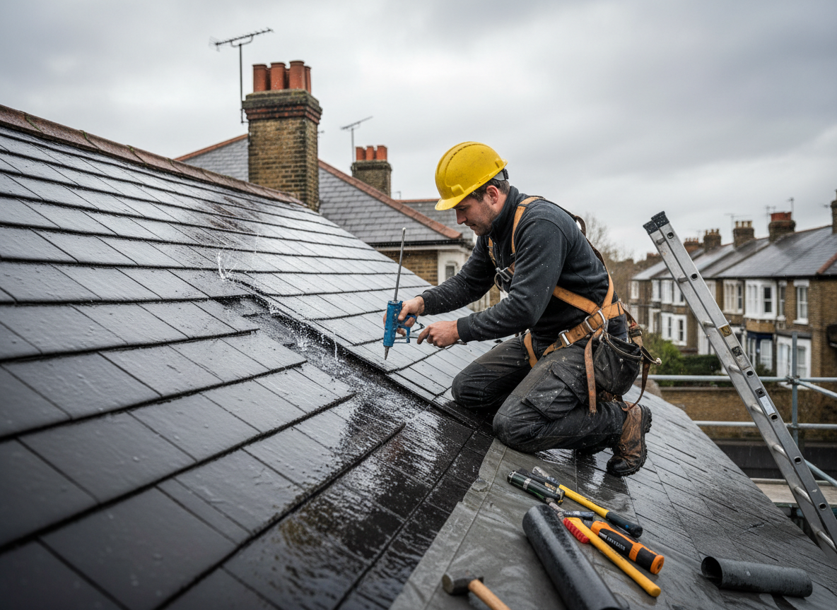 Leaky roof fix in Acton